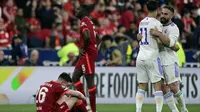 Bek Liverpool, Andrew Robertson, mengakui Real Madrid lebih berpengalaman menghadapi laga final Liga Champions. (AFP/Javier Soriano)