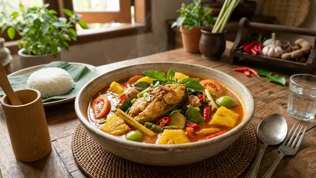 Resep Ikan Patin Kuah Asam Pedas dengan Nanas (AI generated)