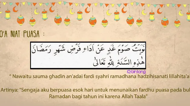 [Bintang] Doa niat dan buka puasa