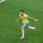 Pemain Brasil Gabriel Martinelli merayakan gol dalam laga babak 32 besar Piala Dunia 2026 antara Brasil vs Jepang di Houston, Senin, 29 Juni 2026. (AP Photo/Eric Smith)
