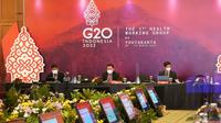 Hasil 1st Health Working Group (HWG) G20 di Yogyakarta pada Selasa, 29 Maret 2022 bahwa negara G20 sudah melakukan uji coba Universal Verifier untuk pengakuan Sertifikat Vaksin COVID-19. (Dok Kementerian Kesehatan RI)