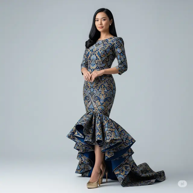 9 Model Gaun Batik Pesta Mewah untuk Acara Spesial: Cocok untuk Semua Usia