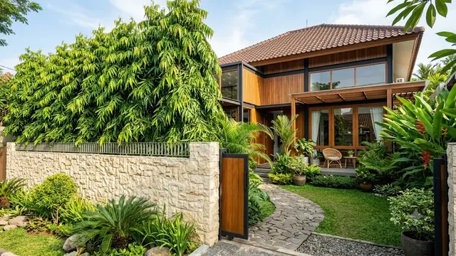 Ide Pagar Rumah dengan Glodokan Tiang
