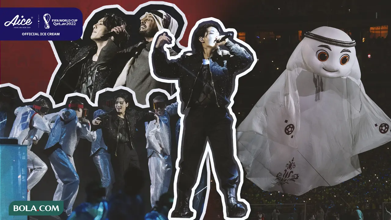 Kolase Jungkook di Opening Ceremony Piala Dunia 2022 Qatar