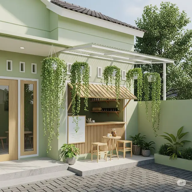 Rumah Minimalis Sederhana Ada Tokonya. Foto: Gemini
