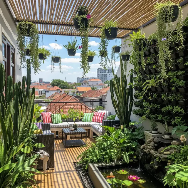 Desain Rooftop di Rumah Kecil Padat Penduduk Tapi Tetap Estetik