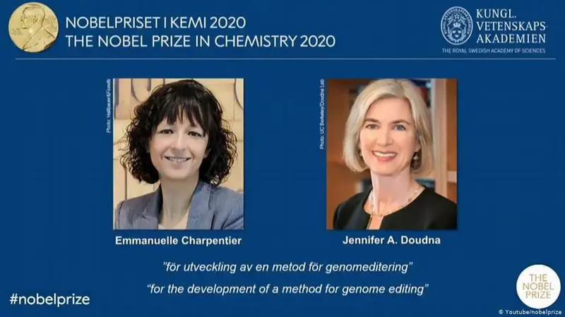 Emmanuelle Charpentier dan Jennifer A. Doudna, pemenang Novel Kimia 2020. (YouTube/Nobel Prize)