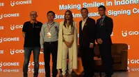 Peluncuran Gionee M7 di Jakarta, Jumat (8/12/2017). (Liputan6.com/ Agustinus Mario Damar)