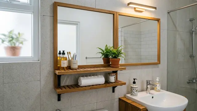 Model Rak Kamar Mandi yang Cocok untuk Ruang Sempit/AI Generated
