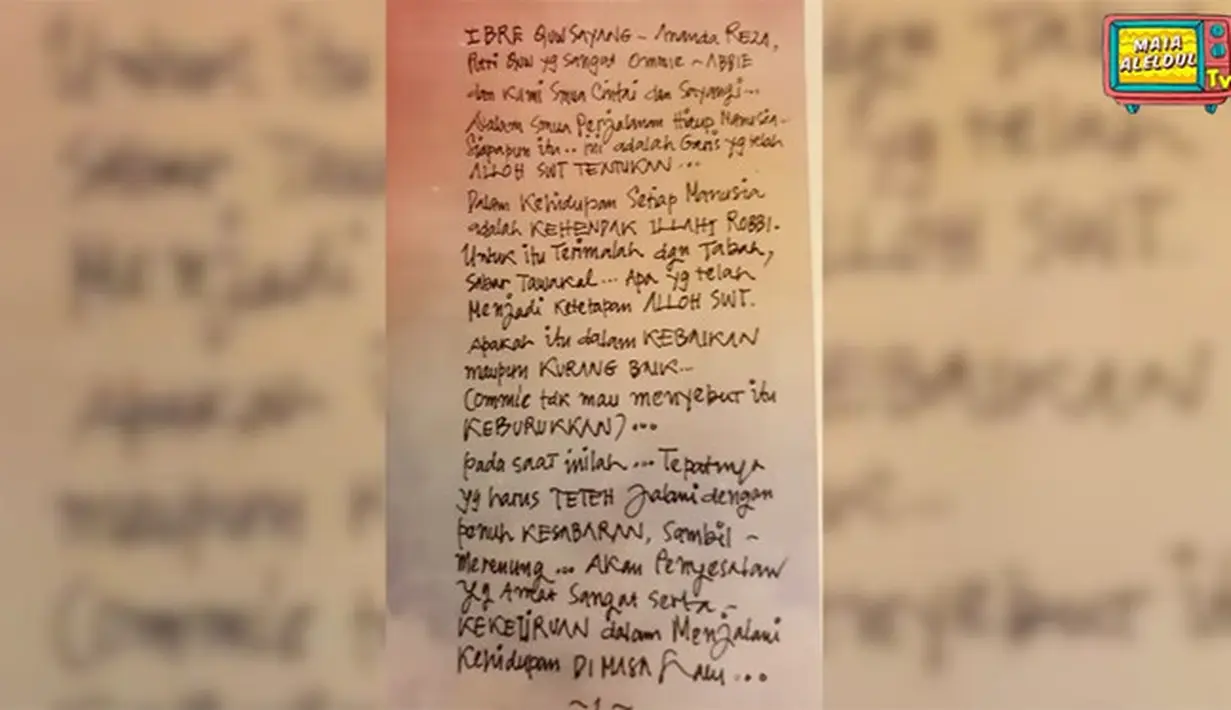 Reza Artamevia (Youtube/ MAIA ALELDUL TV)