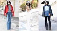 3 Tampilan Modern Nuansa Retro dengan Celana Jeans Cutbray