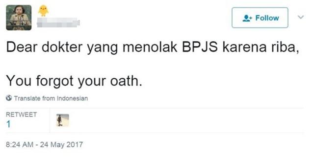 Cerita dokter menolak BPJS heboh dan viral di sosmed | Photo: Copyright bbc.com