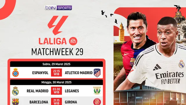 Jadwal dan Link Siaran Langsung La Liga 2024/25 Matchweek 29 di Vidio