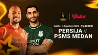 Nonton Piala Presiden 2026 - Persija vs PSMS: Ayam Kinantan Mengincar Hasil Positif Hanya di Vidio