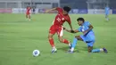 Pada laga uji coba pertama ini, Timnas Indonesia U-22 dipaksa menyerah 1-2 oleh India. (Bola.com/Muhammad Iqbal Ichsan)