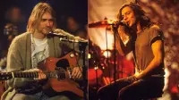 Dua sosok besar di musik grunge, Kurt Cobain dari Nirvana dan Eddie Vedder dari Pearl jam