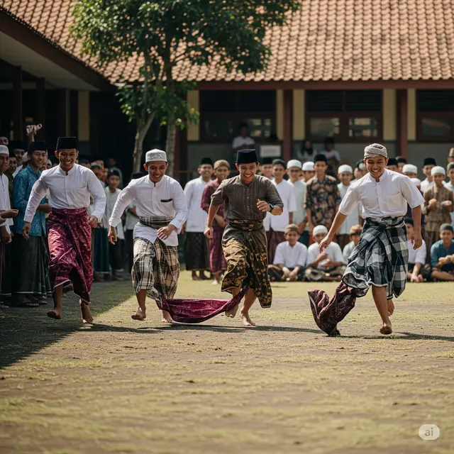 Lomba 17 Agustus di Pesantren