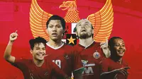 Timnas Indonesia - Marc Klok, Evan Dimas, Adam Alis, Witan Sulaeman (Bola.com/Adreanus Titus)