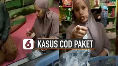 Kembali terjadi konsumen perempuan pemilik warung kelontong tidak mau membayar COD paket belanja online.