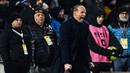 Pelatih Juventus, Massimiliano Allegri merayakan gol yang dicetak anak asuhnya ke gawang Salernitana pada laga Liga Italia di Stadion Arigis (7/2/2023). Tambahan tiga angka membawa Juventus naik ke posisi 10 klasemen sementara dengan 26 poin. Salernitana masih tertahan di posisi 16 dengan 21 poin saja. (AFP/Andreas Solaro)