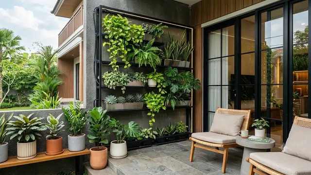Ide Green Corner di Teras Rumah/AI Generated