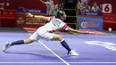 Tunggal putri Indonesia Putri Kusuma Wardani lolos dari 32 besar Indonesia Open 2025 setelah Malvika Bansod yang menjadi lawannya mundur karena cedera dan memilih tidak melanjutkan pertandingan. (Liputan6.com/Herman Zakharia)