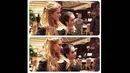 Seakan menjawab keraguan orang, Syahrini mengunggah lagi fotonya dengan Paris Hilton di momen yang sama. Di foto tersebut, Syahrini dan Paris Hilton dipotret dari samping. (instagram.com/princessyahrini)