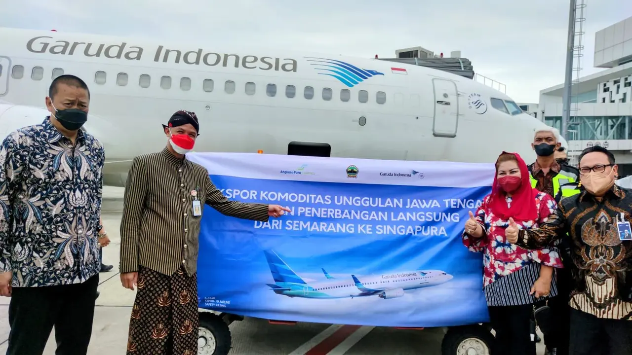 Garuda Indonesia pada meresmikan layanan penerbangan langsung khusus kargo rute Semarang-Singapura.