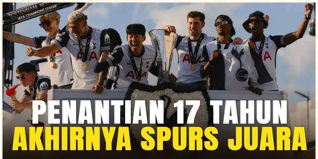 VIDEO: Tottenham Hotspur Rayakan Gelar Bersejarah, Parade Keliling London