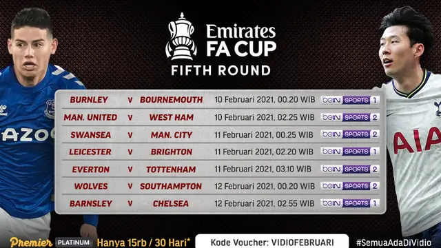 Jadwal Piala FA di Vidio