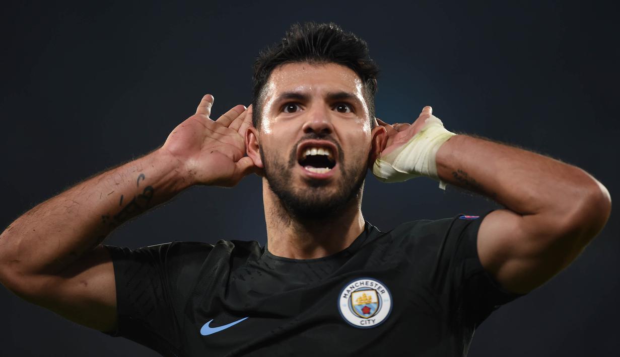 6. Sergio Aguero (Manchester City) - 8 Gol (2 Penalti). (AFP/Filippo Monteforte)
