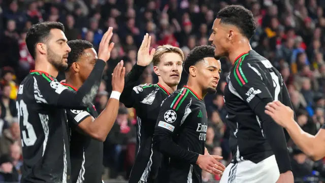 Foto: Hujan Gol Arsenal ke Gawang PSV, The Gunners Cetak Sejarah di Liga Champions