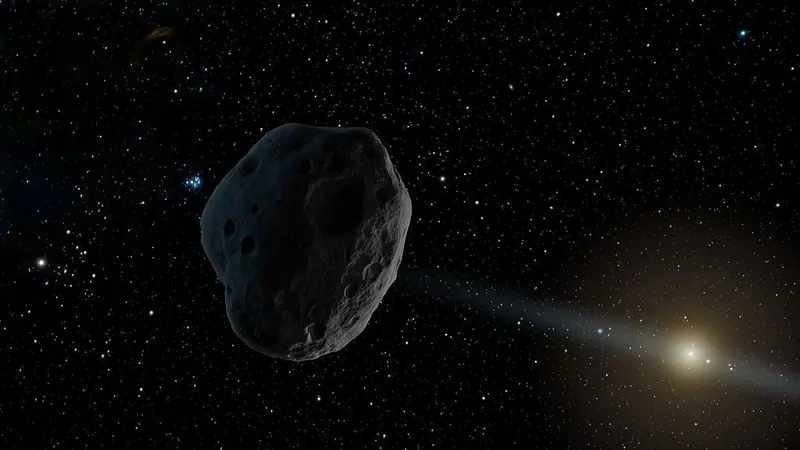 Ilustrasi objek misterius 2016 WF9, asteroid atau komet?