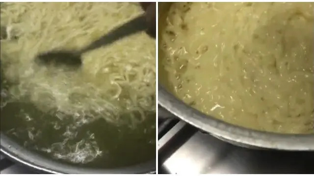 Viral, Orang Ini Bikin Bubur dari Mi Instan, Bikin Geleng Kepala