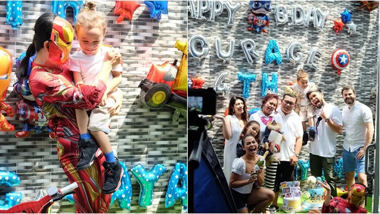 Momen ulang tahun Courage anak Melaney Ricardo dan Tyson Lynch