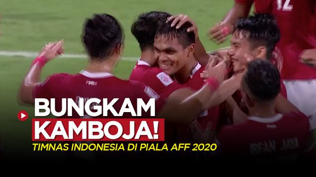 Thumbnail cover untuk video highlights Grup B Piala AFF 2020, Timnas Indonesia vs Kamboja (Foto: capture SNTV)