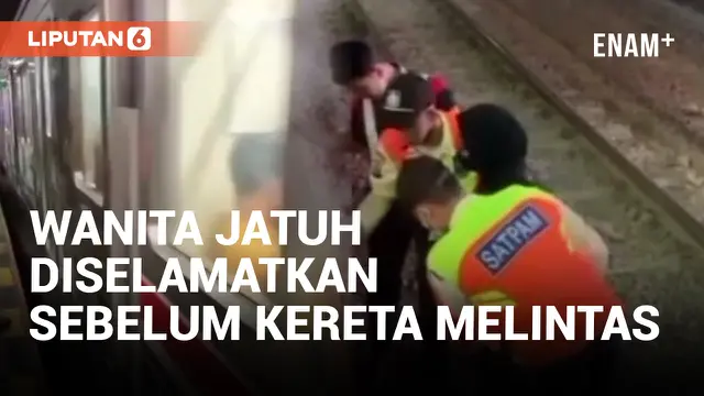 Detik-detik Petugas Selamatkan Penumpang yang Terperosok ke Peron Stasiun Sudirman Sebelum Kereta Melintas