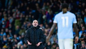 Tren kurang meyakinkan Manchester City berlanjut. Skuad Pep Guardiola kini mencatat tiga hasil imbang beruntun di Liga Inggris dan harus puas berada di peringkat kedua klasemen dengan 43 poin. (AP Photo/Dave Thompson)