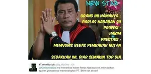 Hakim PN Palembang, Parlas Nababan, adalah orang pertama yang menjadi olok-olok Netizen di tahun 2016. Hakim ini menolak gugatan Kementerian Lingkungan Hidup dan Kehutanan terhadap perusahaan pembakar hutan seluas 20.000 Hektar. Yang membuat Parlas m...