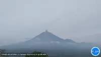 Gunung Semeru di Pulau Jawa mengalami erupsi lagi pada Rabu pagi (24/1/2024), pukul 07.25 WIB. (Liputan6.com/ Dok PVMBG)