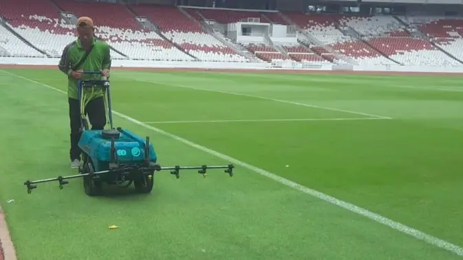 Begini Nih Kondisi Teranyar Rumput SUGBK Setelah Digosok Timnas Indonesia! - Gambar Asli