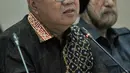 Salah satu tokoh lintas agama menyatakan sikap atas aksi penembakan masjid di Selandia Baru di Jakarta, Rabu (20/3). Para tokoh menyatakan kesedihan mendalam kepada para korban penembakan. (Liputan6.com/Iqbal Nugroho)