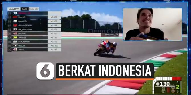 VIDEO: Kemenangan Alex Marquez di MotoGP Virtual Berkat Gamer Indonesia