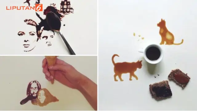 #OneShot: Karya Seni Unik dari Tumpahan Kopi