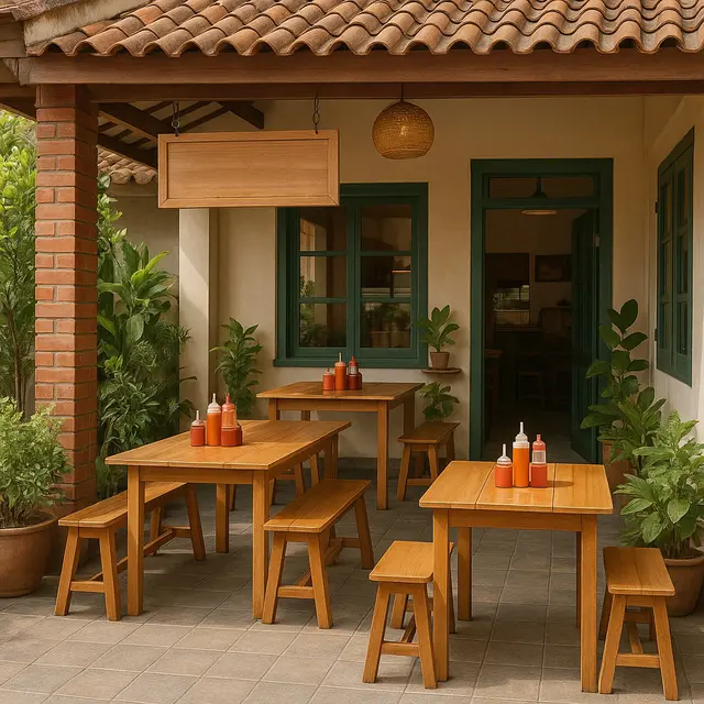 Desain Warung Makan di Teras Rumah