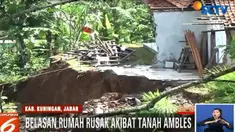 Tanah bergerak juga dipicu hujan lebat tak kunjung berhenti di kawasan tersebut.