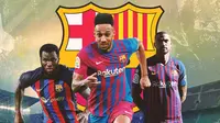 Barcelona - Franck Kessie, Pierre Emerick Aubameyang, Kevin Prince Boateng (Bola.com/Adreanus Titus)
