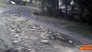 Citizen6, Lamongan: Jalan berbatuan yang menghubungkan kecamatan Mantup, Kembangbahu dan Sugio, mengalami kerusakan. (Pengirim: LandaxNocturnal Zaen)
