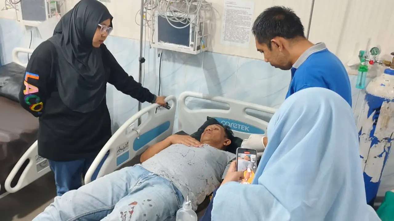 Personel Senapelan Pekanbaru yang ditikam penjahat dalam proses penangkapan.