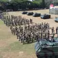 Pembukaan Latihan Bersama TNI AD dan Singapore Armed Force {SAF) dibuka oleh Kepala Staf TNI AD (Kasad) Jendral TNI Maruli Simanjuntak di Lapangan Kurusetra Markas Yonif 411/Pandawa/Kostrad. Foto: liputan6.com/edhie prayitno ige&nbsp;